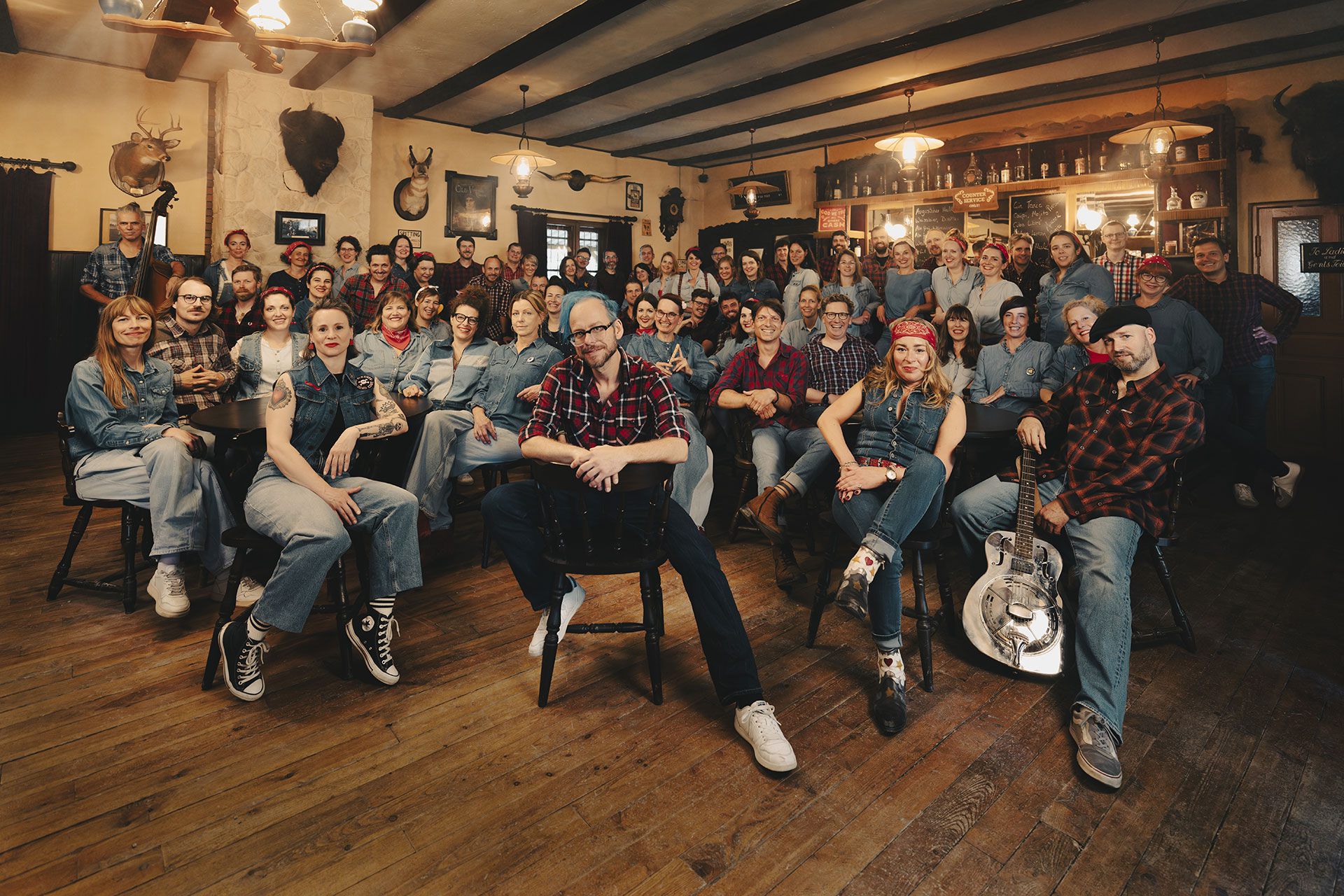 Bandfoto vom Bud Spenzer Heart Chor im stilechten Saloon vom Cowboy Club München